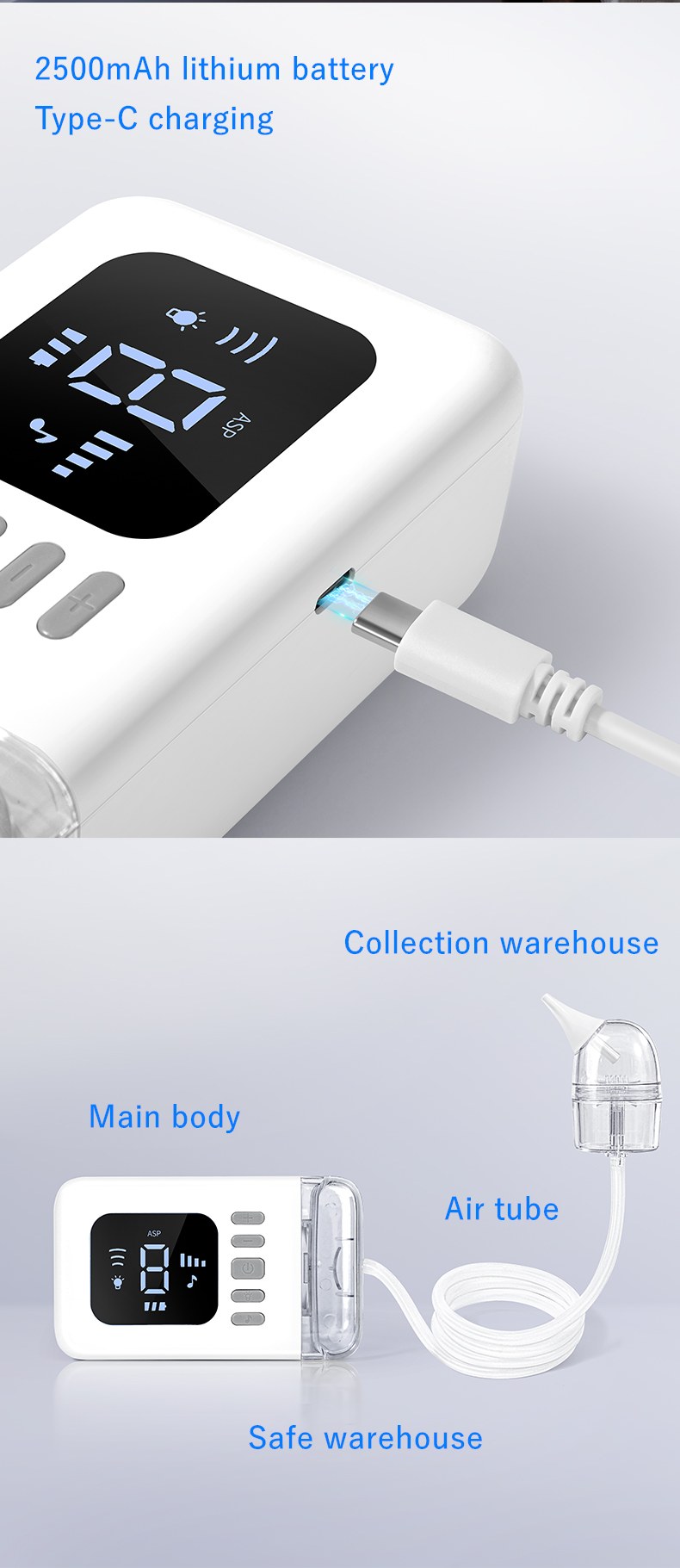DQ18 شفاطة أنف كهربائية للأطفال — نوع منفصل — features and specifications 4